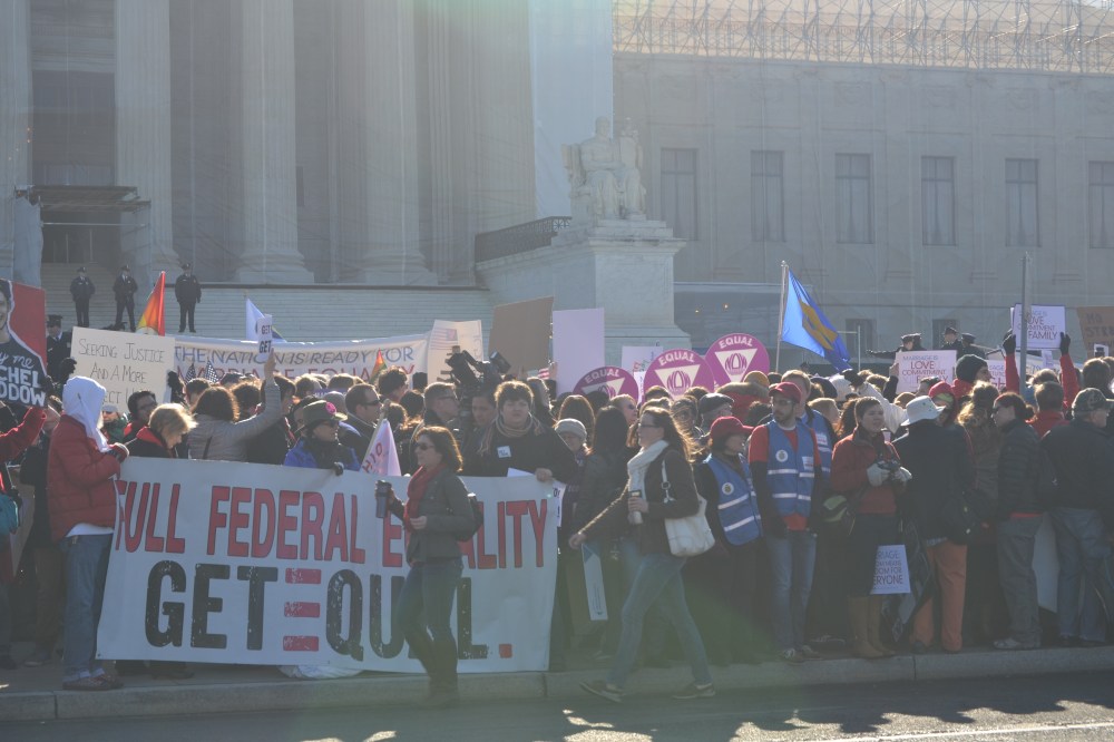 The rally on Tuesday (Prop 8 day)